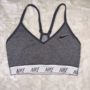 Nike Indy Grey & White Soft Sports Bra Size Small